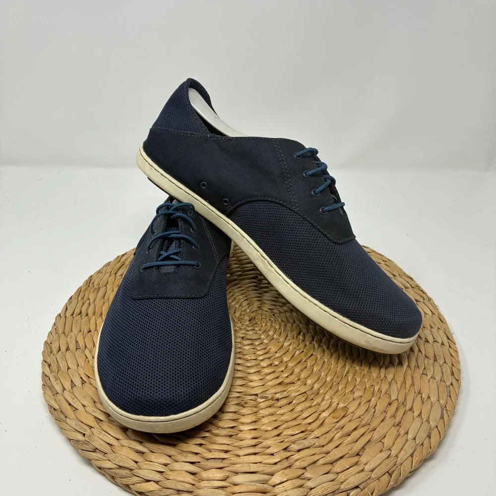 OluKai Nohea Moku Mens 9.5‎ Navy Blue Mesh Boat Shoes Sneakers 10283-4848